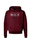 Bacon Periodic Table of Elements Dark Hoodie Sweatshirt by TooLoud-Hoodie-TooLoud-Maroon-Small-Davson Sales