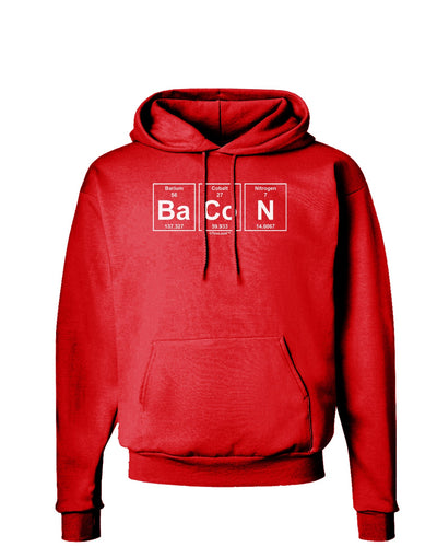 Bacon Periodic Table of Elements Dark Hoodie Sweatshirt by TooLoud-Hoodie-TooLoud-Red-Small-Davson Sales