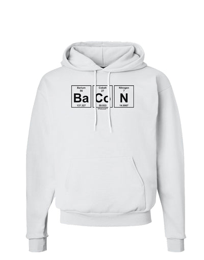 Bacon Periodic Table of Elements Hoodie Sweatshirt by TooLoud-Hoodie-TooLoud-White-Small-Davson Sales