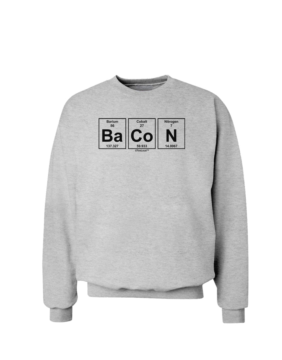 Bacon Periodic Table of Elements Sweatshirt by TooLoud-Sweatshirts-TooLoud-White-Small-Davson Sales