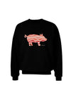 Bacon Pig Silhouette Adult Dark Sweatshirt by TooLoud-Sweatshirts-TooLoud-Black-Small-Davson Sales