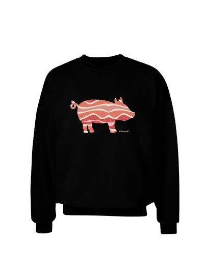 Bacon Pig Silhouette Adult Dark Sweatshirt by TooLoud-Sweatshirts-TooLoud-Black-Small-Davson Sales