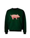 Bacon Pig Silhouette Adult Dark Sweatshirt by TooLoud-Sweatshirts-TooLoud-Deep-Forest-Green-Small-Davson Sales