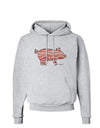 Bacon Pig Silhouette Hoodie Sweatshirt by TooLoud-Hoodie-TooLoud-AshGray-Small-Davson Sales