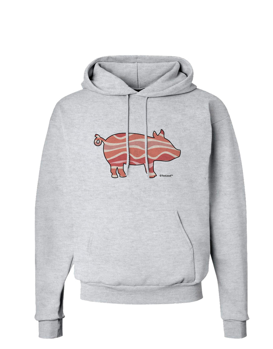 Bacon Pig Silhouette Hoodie Sweatshirt by TooLoud-Hoodie-TooLoud-White-Small-Davson Sales