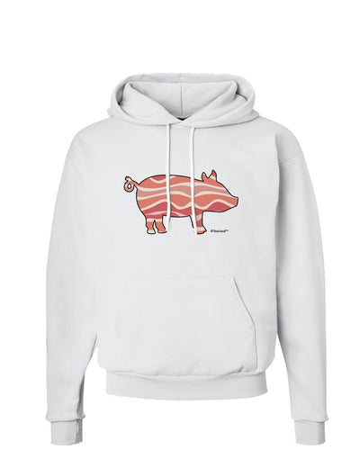 Bacon Pig Silhouette Hoodie Sweatshirt by TooLoud-Hoodie-TooLoud-White-Small-Davson Sales