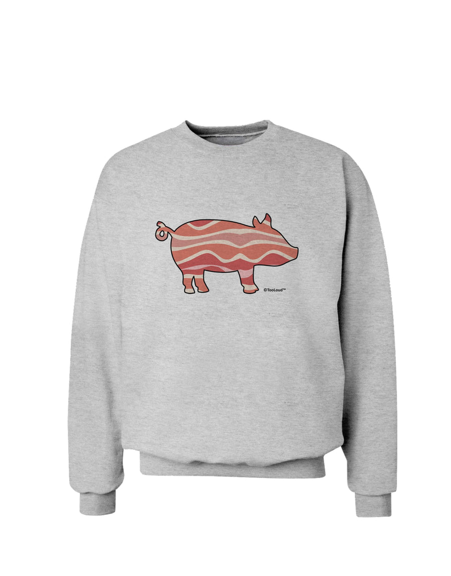 Bacon Pig Silhouette Sweatshirt by TooLoud-Sweatshirts-TooLoud-White-Small-Davson Sales