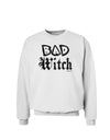 Bad Witch Distressed Sweatshirt-Sweatshirts-TooLoud-White-Small-Davson Sales