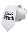 Bad Witch Printed White Necktie