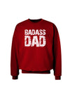 Badass Dad Adult Dark Sweatshirt by TooLoud-Sweatshirts-TooLoud-Deep-Red-Small-Davson Sales