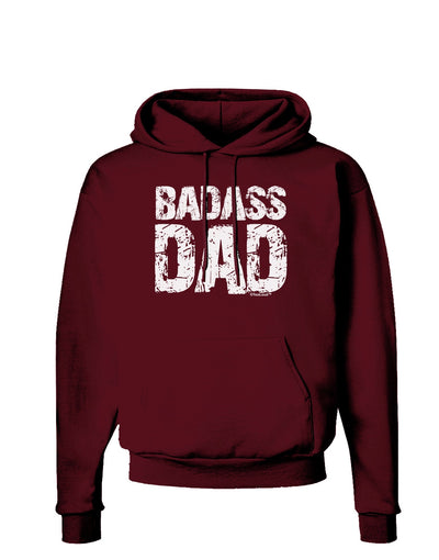 Badass Dad Dark Hoodie Sweatshirt by TooLoud-Hoodie-TooLoud-Maroon-Small-Davson Sales