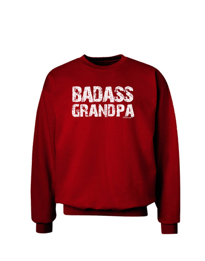 Badass Grandpa Adult Dark Sweatshirt by TooLoud-Sweatshirts-TooLoud-Deep-Red-Small-Davson Sales