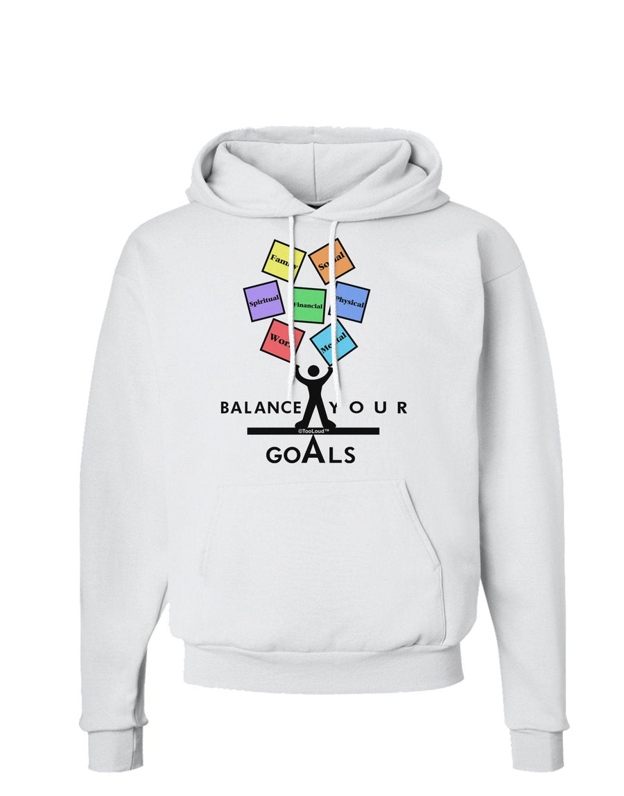 Balance Your Goals Hoodie Sweatshirt-Hoodie-TooLoud-White-XXX-Large-Davson Sales