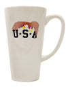 Bald Eagle USA 16 Ounce Conical Latte Coffee Mug - Expertly Crafted for Drinkware Enthusiasts-Conical Latte Mug-TooLoud-White-Davson Sales