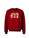 Bald Eagle USA Adult Dark Sweatshirt-Sweatshirts-TooLoud-Deep-Red-Small-Davson Sales