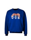 Bald Eagle USA Adult Dark Sweatshirt-Sweatshirts-TooLoud-Deep-Royal-Blue-Small-Davson Sales