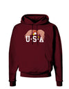Bald Eagle USA Dark Hoodie Sweatshirt-Hoodie-TooLoud-Maroon-Small-Davson Sales
