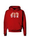 Bald Eagle USA Dark Hoodie Sweatshirt-Hoodie-TooLoud-Red-Small-Davson Sales