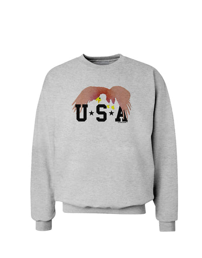 Bald Eagle USA Sweatshirt-Sweatshirts-TooLoud-AshGray-Small-Davson Sales