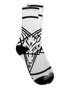 Baphomet Adult Crew Socks - Exquisite Official Sigil Design - Perfect for All Occasions - TooLoud