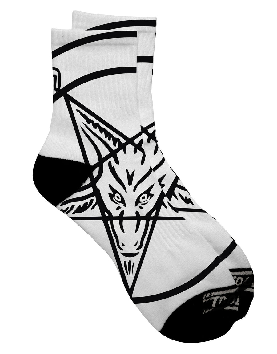 Baphomet Adult Short Socks - A Sophisticated All Over Print Option for the Discerning Shopper - TooLoud-Socks-TooLoud-White-Ladies-4-6-Davson Sales