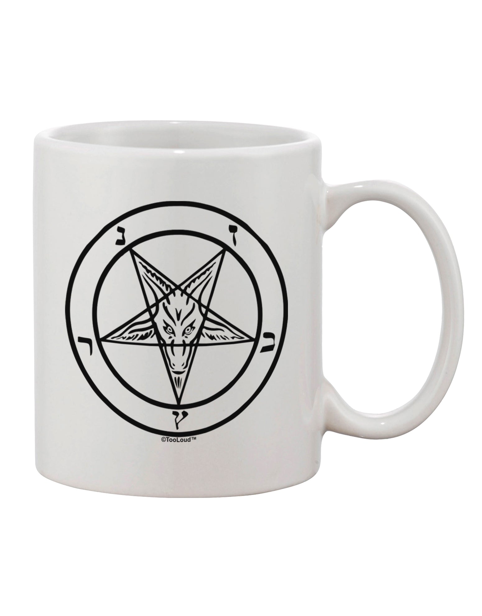 Baphomet Emblem Adorned 11 oz Coffee Mug - Crafted by a Drinkware Expert-11 OZ Coffee Mug-TooLoud-White-Davson Sales