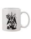 Baphomet Illustrated 11 oz Coffee Mug - Expertly Crafted by TooLoud-11 OZ Coffee Mug-TooLoud-White-Davson Sales