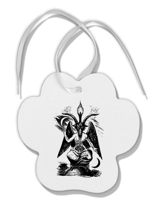 Baphomet Illustration Paw Print Shaped Ornament by TooLoud-TooLoud-White-Davson Sales