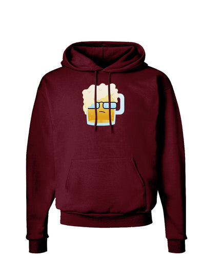 Bartleby the Hipster Beer Dark Hoodie Sweatshirt-Hoodie-TooLoud-Maroon-Small-Davson Sales