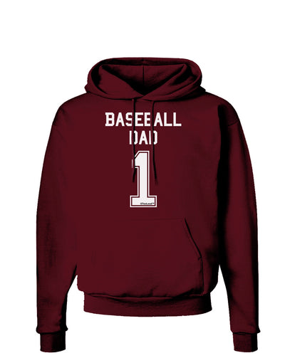 Baseball Dad Jersey Dark Hoodie Sweatshirt by TooLoud-Hoodie-TooLoud-Maroon-Small-Davson Sales