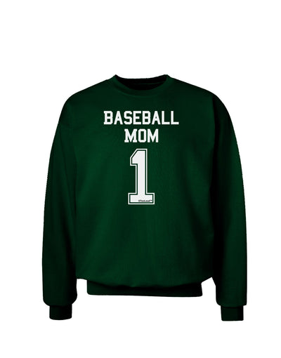 Baseball Mom Jersey Adult Dark Sweatshirt-Sweatshirts-TooLoud-Deep-Forest-Green-Small-Davson Sales