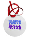 Basic Witch Color Blue Circular Metal Ornament-Ornament-TooLoud-White-Davson Sales