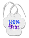 Basic Witch Color Blue Paw Print Shaped Ornament-Ornament-TooLoud-White-Davson Sales