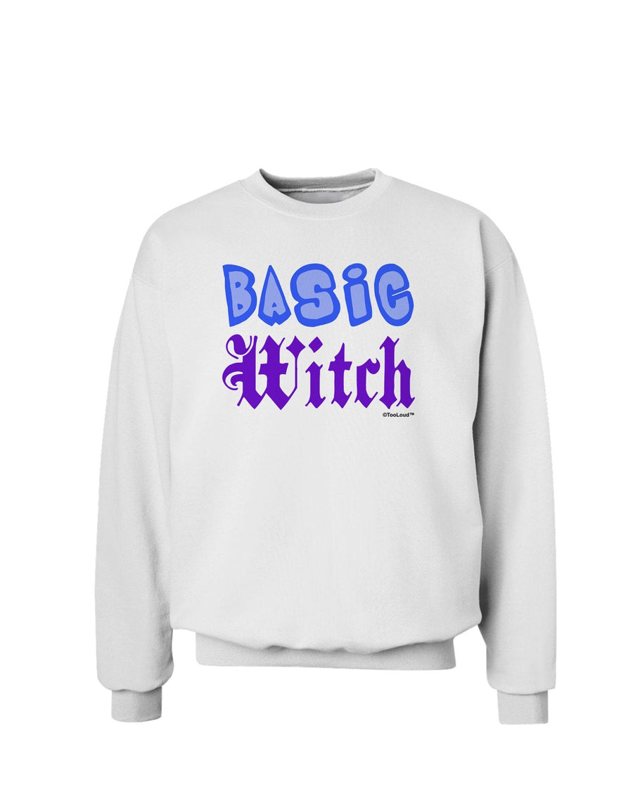 Basic Witch Color Blue Sweatshirt-Sweatshirts-TooLoud-White-XXX-Large-Davson Sales