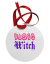 Basic Witch Color Circular Metal Ornament-Ornament-TooLoud-White-Davson Sales