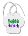 Basic Witch Color Green Paw Print Shaped Ornament-Ornament-TooLoud-White-Davson Sales