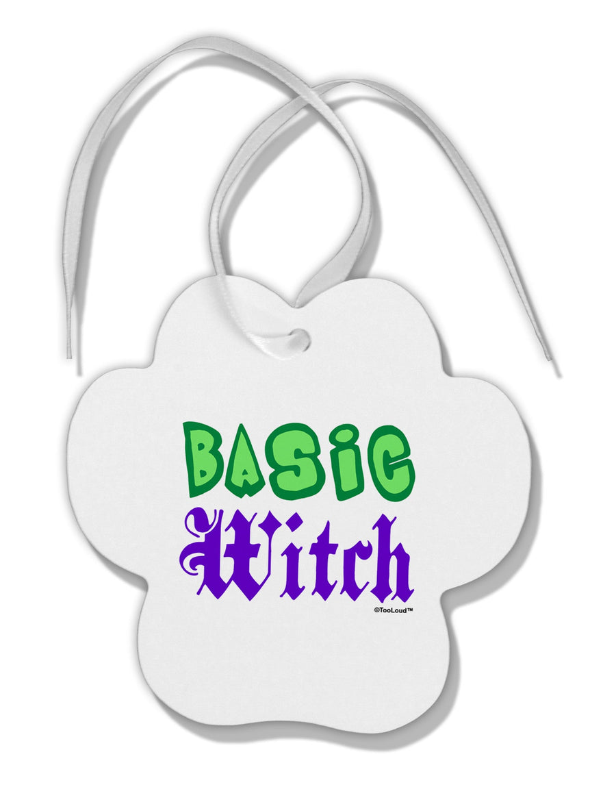 Basic Witch Color Green Paw Print Shaped Ornament-Ornament-TooLoud-White-Davson Sales