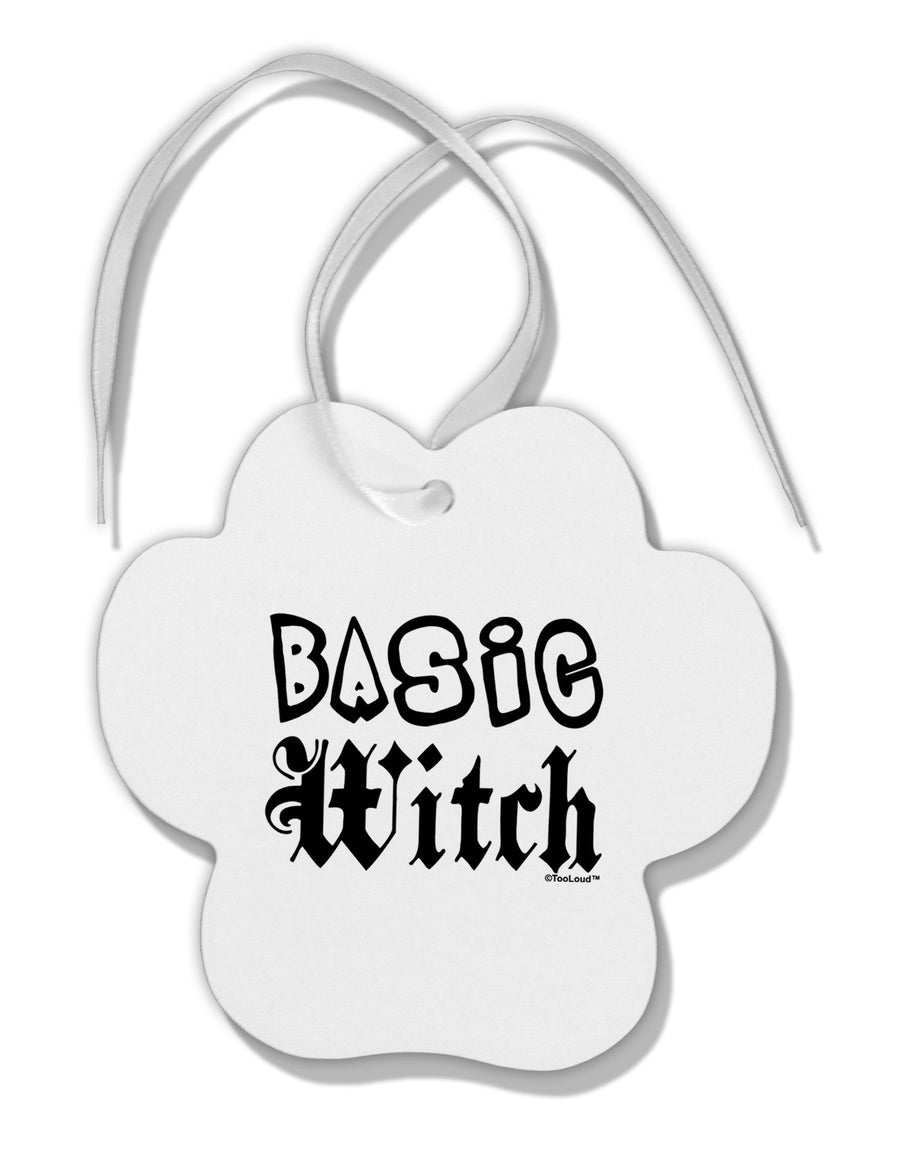 Basic Witch Paw Print Shaped Ornament-Ornament-TooLoud-White-Davson Sales