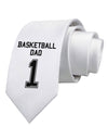 Basketball Dad Jersey Printed White Necktie by TooLoud