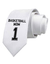 Basketball Mom Jersey Printed White Necktie