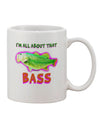 Bass Fish Watercolor Printed 11 oz Coffee Mug - Expertly Crafted Drinkware-11 OZ Coffee Mug-TooLoud-White-Davson Sales