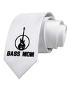 Bass Mom - Mother's Day Design Printed White Necktie