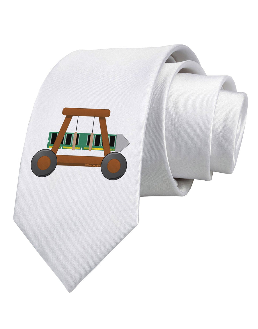 Battering RAM Printed White Necktie