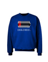 Battery Drained Adult Dark Sweatshirt-Sweatshirts-TooLoud-Deep-Royal-Blue-Small-Davson Sales