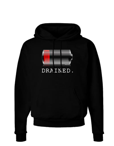 Battery Drained Dark Hoodie Sweatshirt-Hoodie-TooLoud-Black-Small-Davson Sales