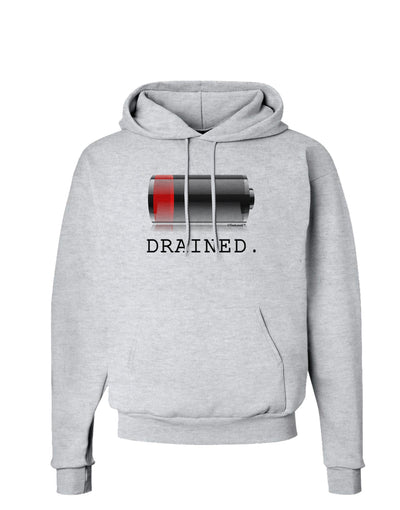 Battery Drained Hoodie Sweatshirt-Hoodie-TooLoud-AshGray-Small-Davson Sales