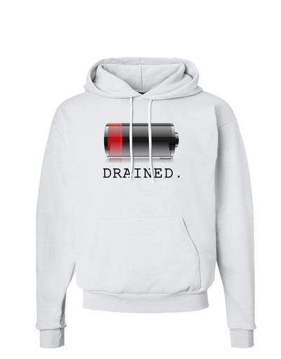 Battery Drained Hoodie Sweatshirt-Hoodie-TooLoud-White-Small-Davson Sales