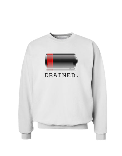 Battery Drained Sweatshirt-Sweatshirts-TooLoud-White-Small-Davson Sales