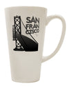 Bay Bridge Conical Latte Coffee Mug - Perfect for San Francisco Coffee Lovers - TooLoud-Conical Latte Mug-TooLoud-White-Davson Sales