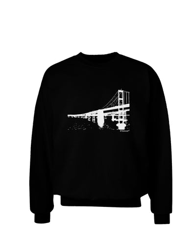 Bay Bridge Cutout Design Adult Dark Sweatshirt by TooLoud-Sweatshirts-TooLoud-Black-Small-Davson Sales